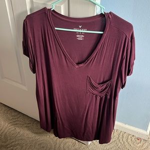 Soft & Sexy American Eagle T-Shirt Maroon